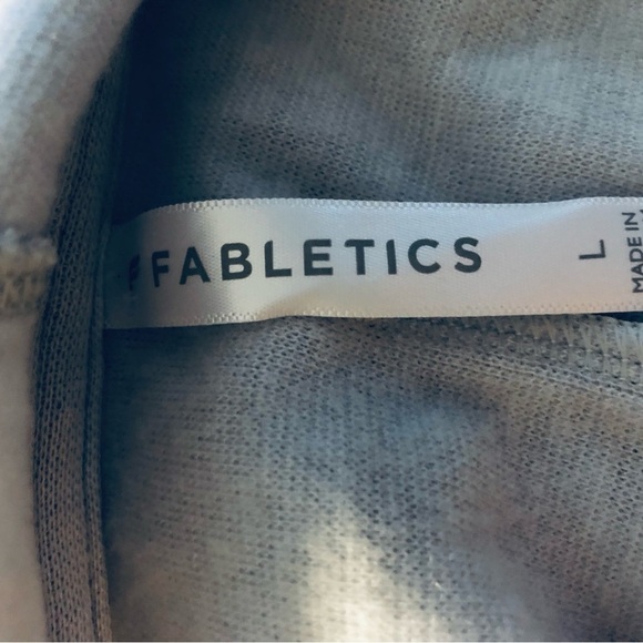 Fabletics Kennedy Sporty Hooded Romper Sz L V~Neck Soft Heather Gray Thumb Holes - Picture 7 of 8